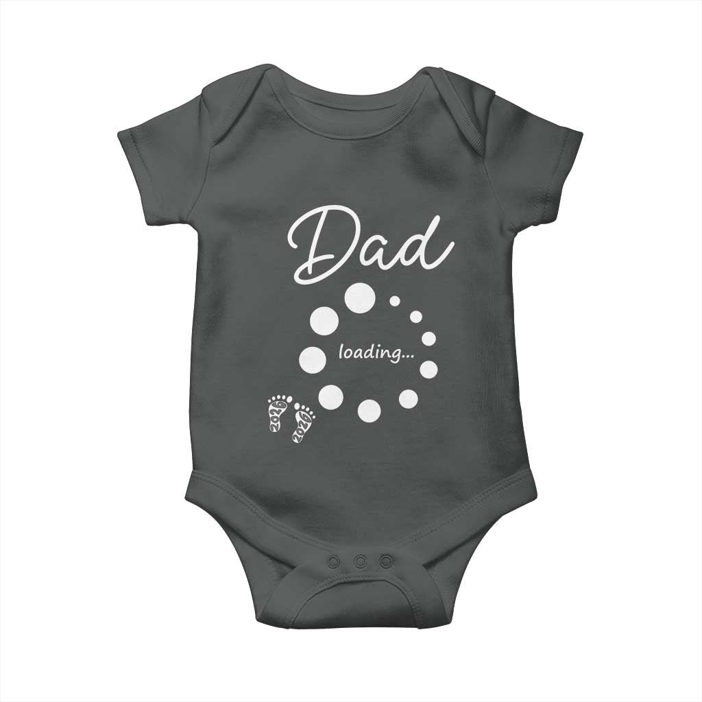 Dad Loading 2026 Baby Onesie Future Dad Announcement TS12 Dark Heather Print Your Wear