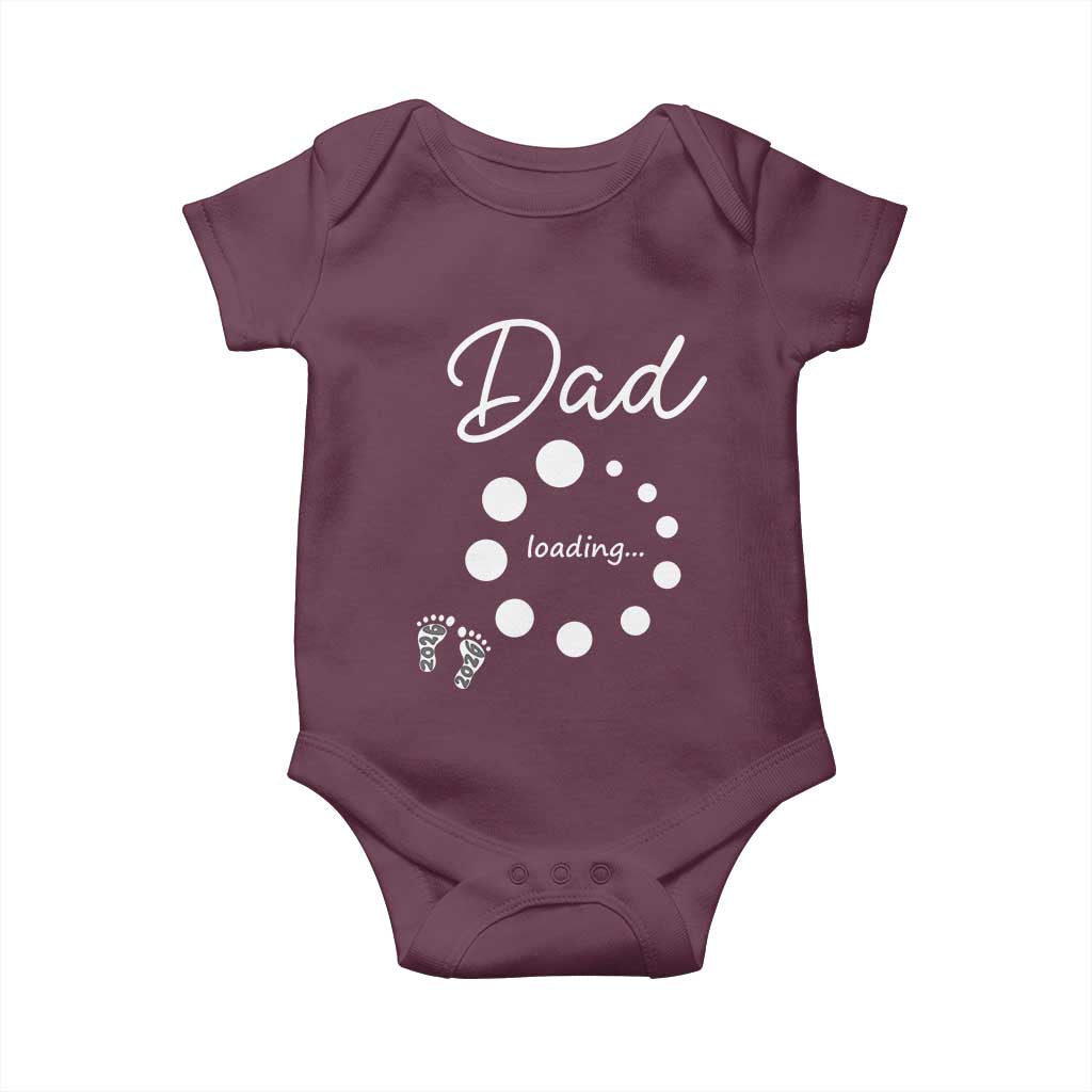 Dad Loading 2026 Baby Onesie Future Dad Announcement TS12 Maroon Print Your Wear