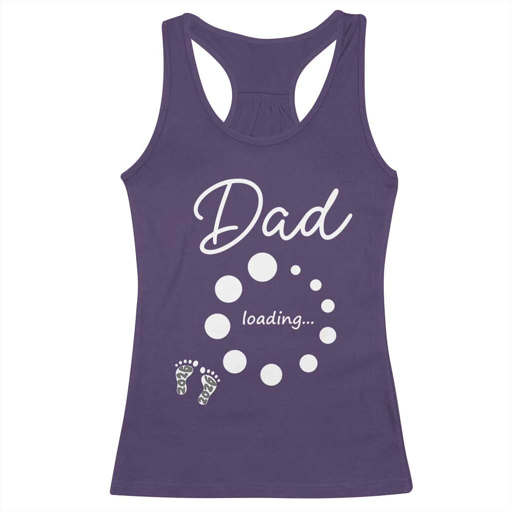 Dad Loading 2026 Racerback Tank Top Future Dad Announcement TS12 Purple Print Your Wear