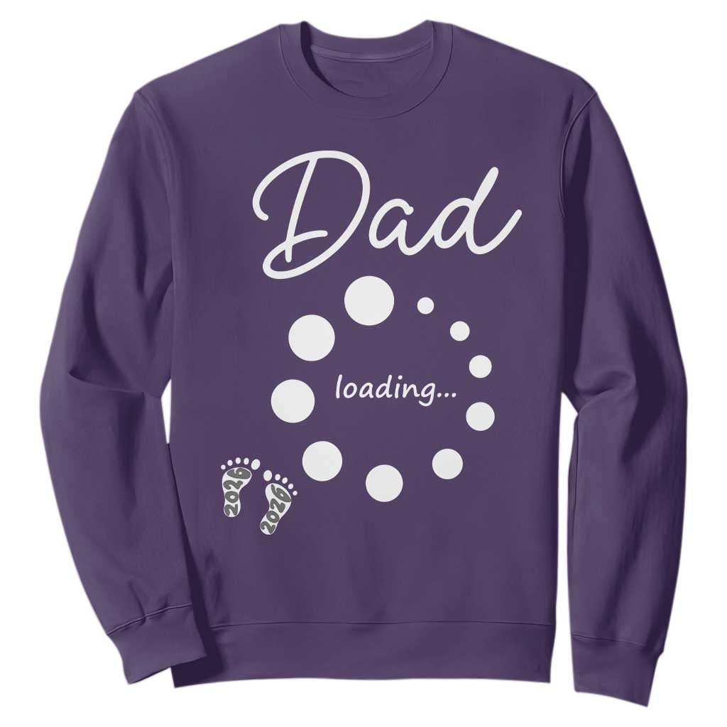 Dad Loading 2026 Sweatshirt Future Dad Announcement TS12 Purple Print Your Wear