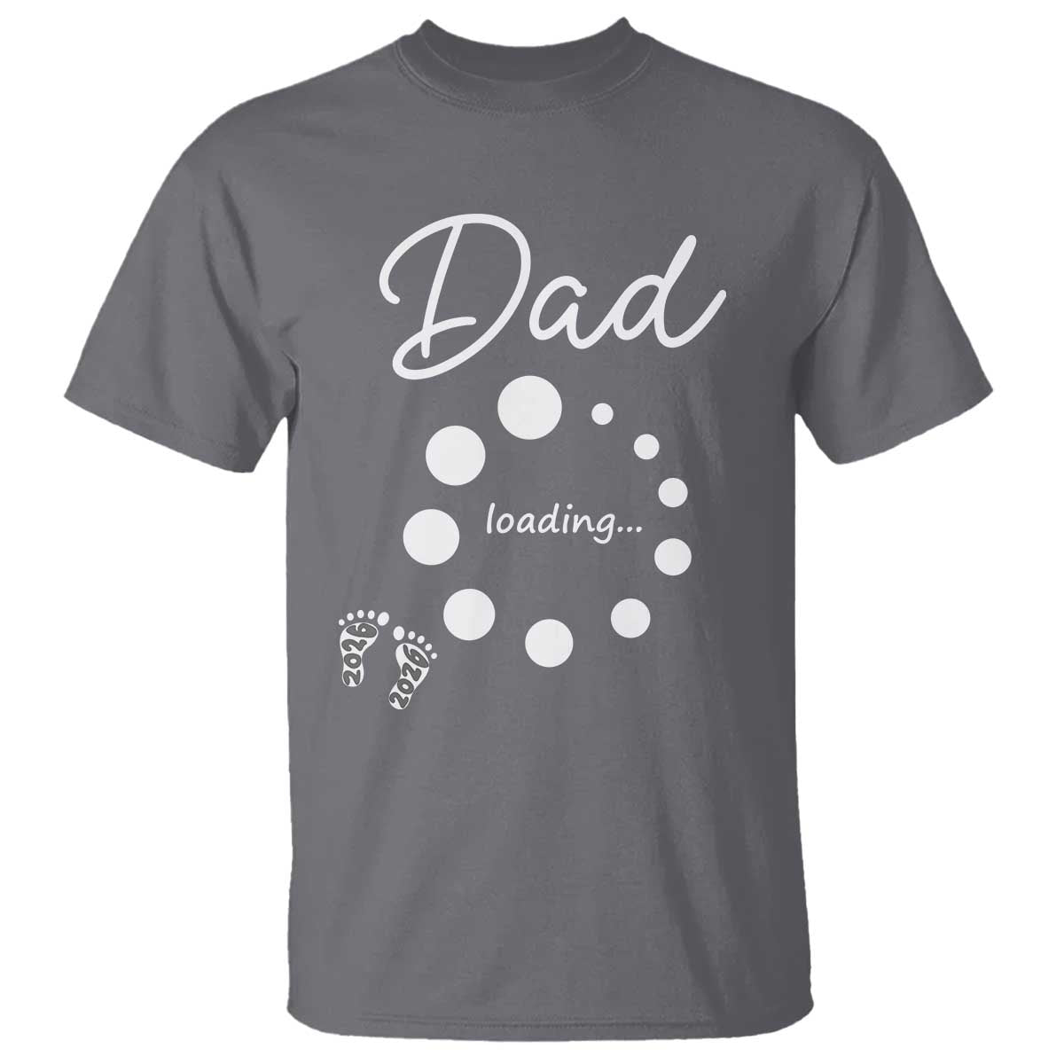 Dad Loading 2026 T Shirt Future Dad Announcement TS12 Charcoal Print Your Wear