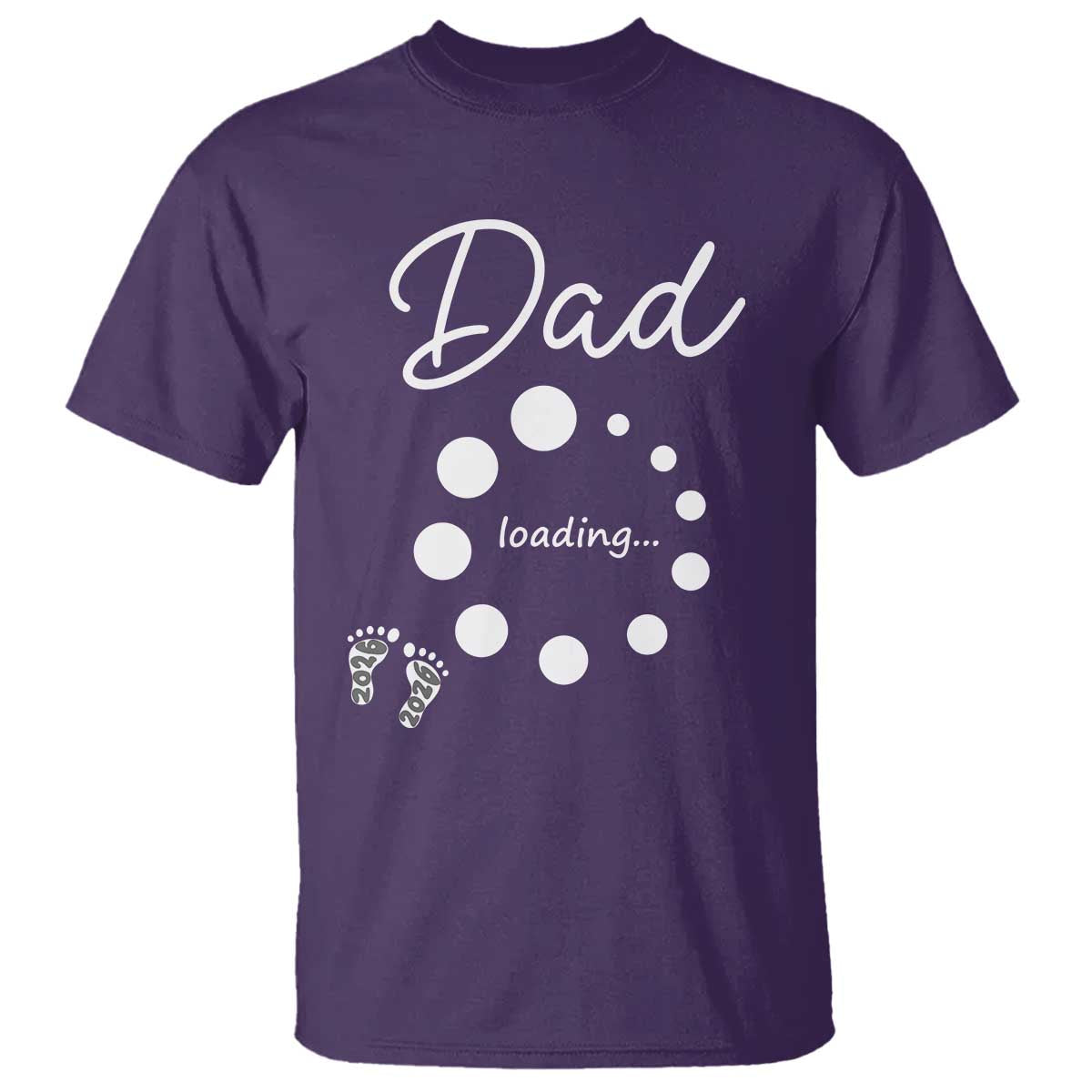 Dad Loading 2026 T Shirt Future Dad Announcement TS12 Purple Print Your Wear