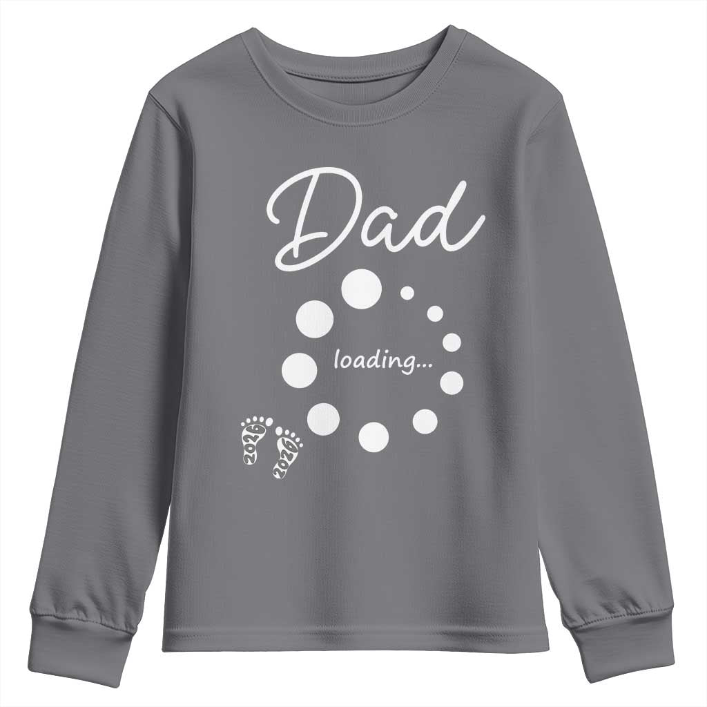 Dad Loading 2026 Youth Sweatshirt Future Dad Announcement TS12 Charcoal Print Your Wear