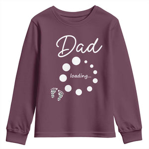 Dad Loading 2026 Youth Sweatshirt Future Dad Announcement TS12 Maroon Print Your Wear