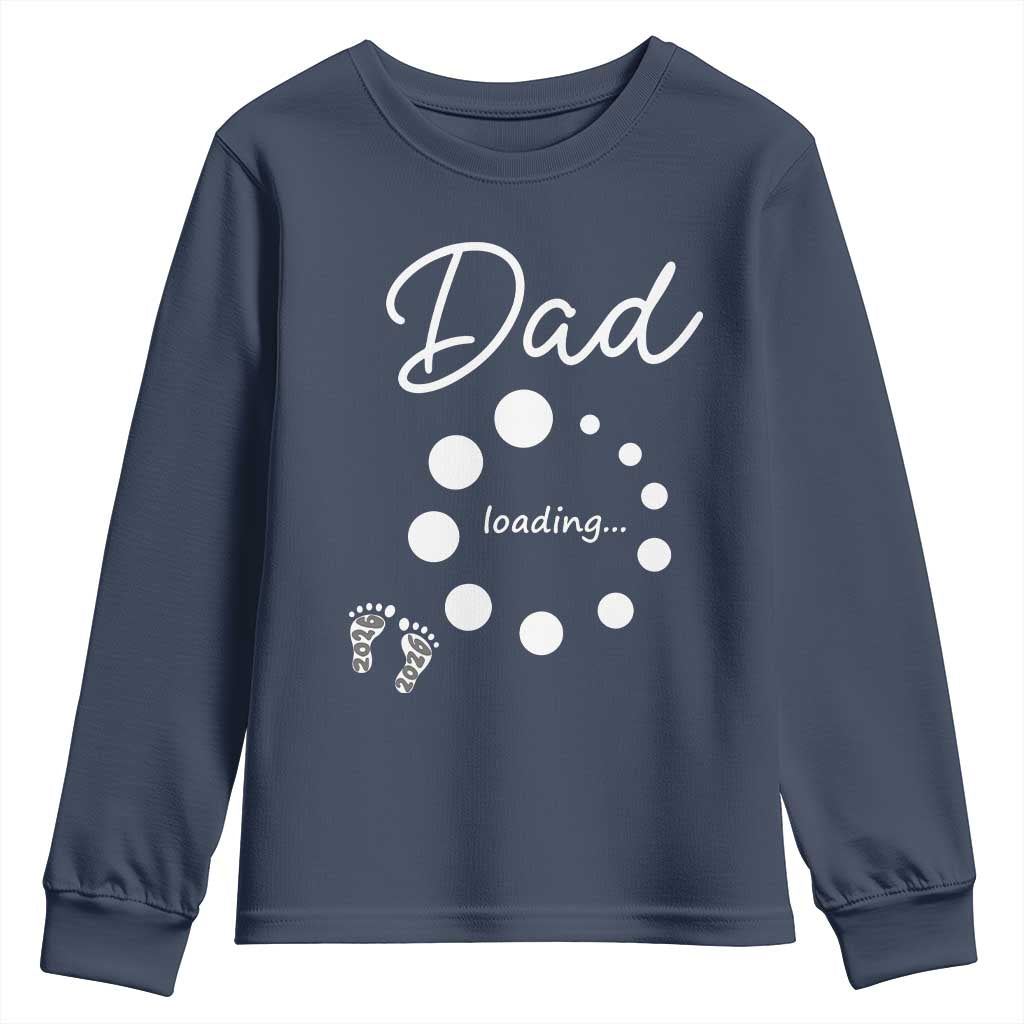 Dad Loading 2026 Youth Sweatshirt Future Dad Announcement TS12 Navy Print Your Wear