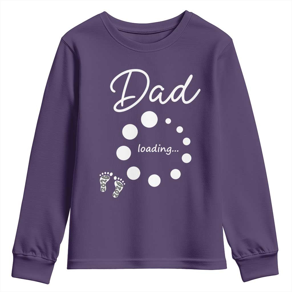 Dad Loading 2026 Youth Sweatshirt Future Dad Announcement TS12 Purple Print Your Wear