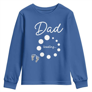 Dad Loading 2026 Youth Sweatshirt Future Dad Announcement TS12 Royal Blue Print Your Wear