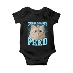 Funny Cat Baby Onesie Consider Your Pants Peed Meme Saying TS12 Black Print Your Wear