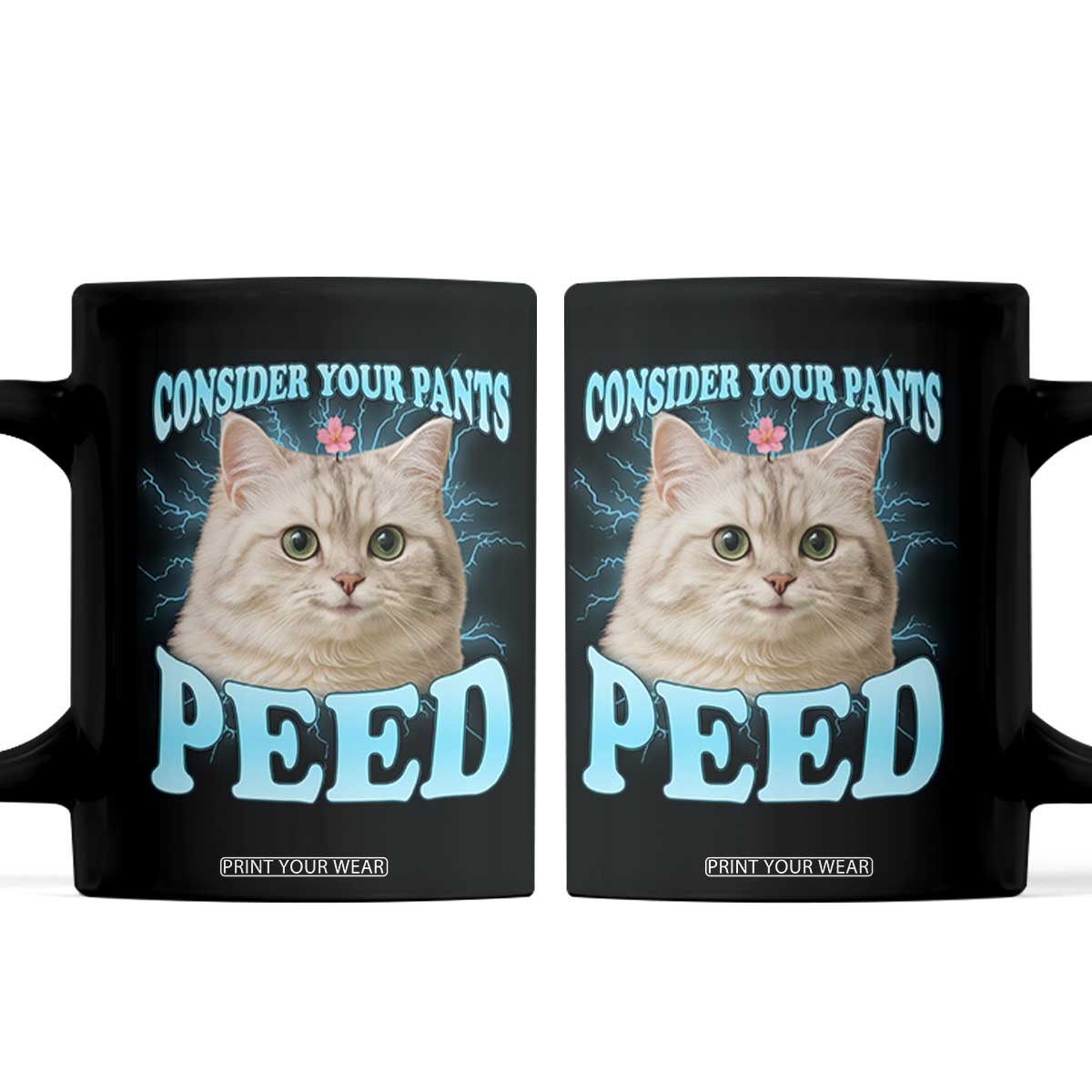 Funny Cat Coffee Mug Consider Your Pants Peed Meme Saying TS12 Black Print Your Wear