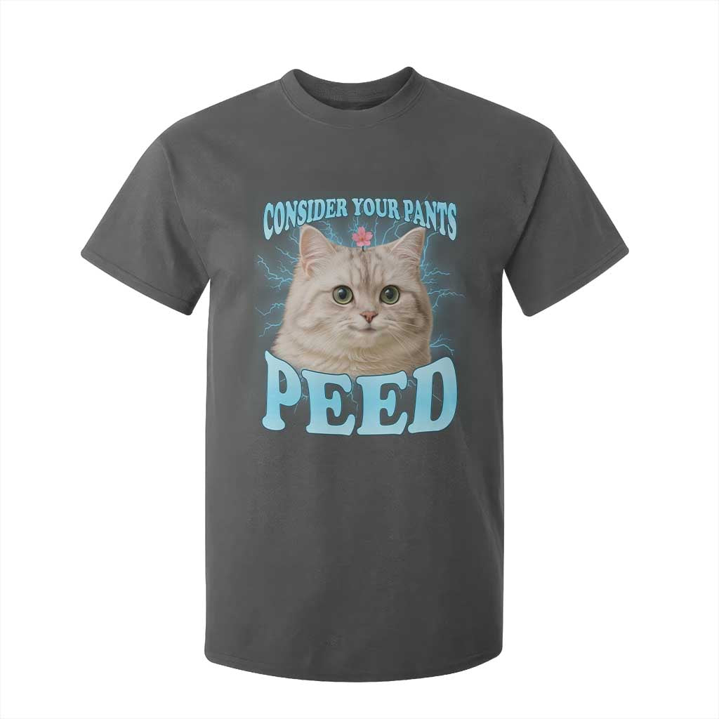 Funny Cat T Shirt For Kid Consider Your Pants Peed Meme Saying TS12 Dark Heather Print Your Wear