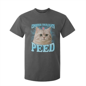 Funny Cat T Shirt For Kid Consider Your Pants Peed Meme Saying TS12 Dark Heather Print Your Wear