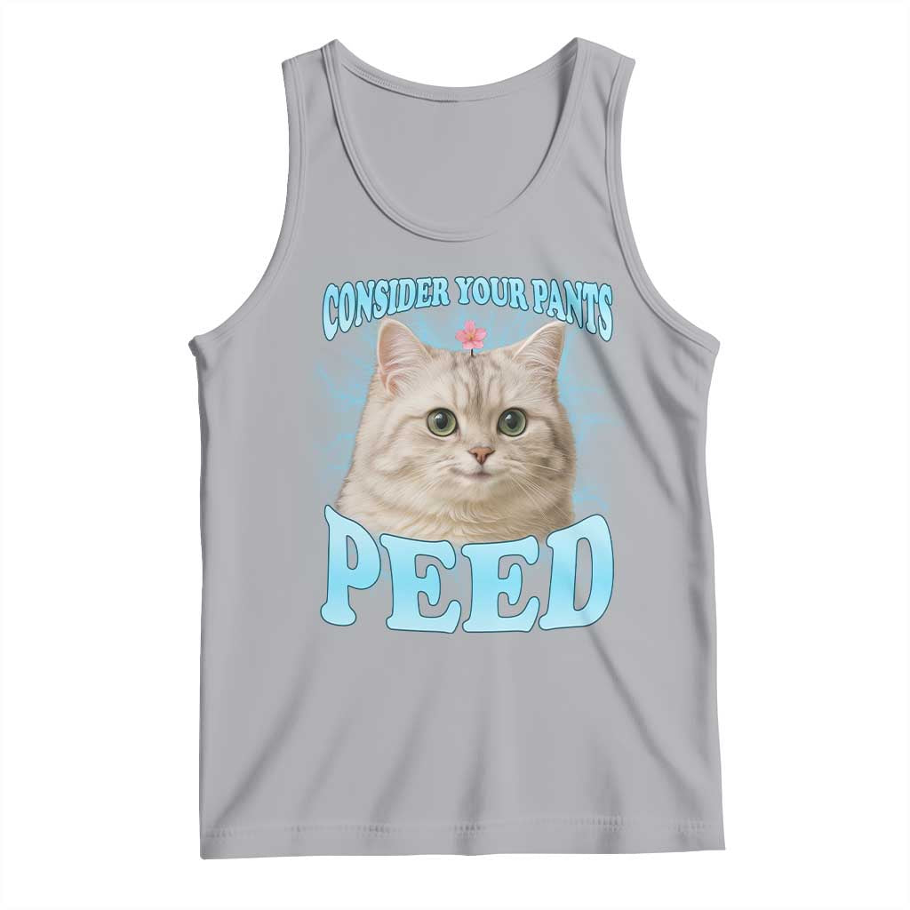Funny Cat Tank Top Consider Your Pants Peed Meme Saying TS12 Athletic Heather Print Your Wear
