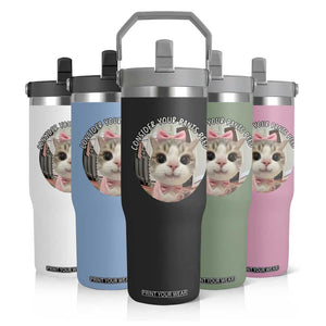 Consider Your Pants Peed Flip Straw Tumbler Funny Cat Meme Saying TS12 Print Your Wear