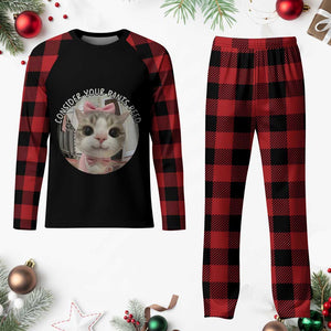 Consider Your Pants Peed Plaid Pajama Set Funny Cat Meme Saying TS12 Buffalo Plaid Print Your Wear