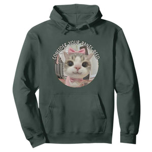 Consider Your Pants Peed Hoodie Funny Cat Meme Saying TS12 Dark Forest Green Print Your Wear