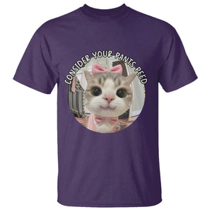 Consider Your Pants Peed T Shirt Funny Cat Meme Saying TS12 Purple Print Your Wear
