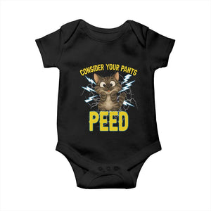 Funny Cat Lover Baby Onesie Consider Your Pants Peed Quote TS12 Black Print Your Wear