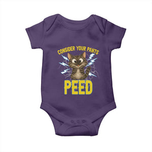 Funny Cat Lover Baby Onesie Consider Your Pants Peed Quote TS12 Purple Print Your Wear