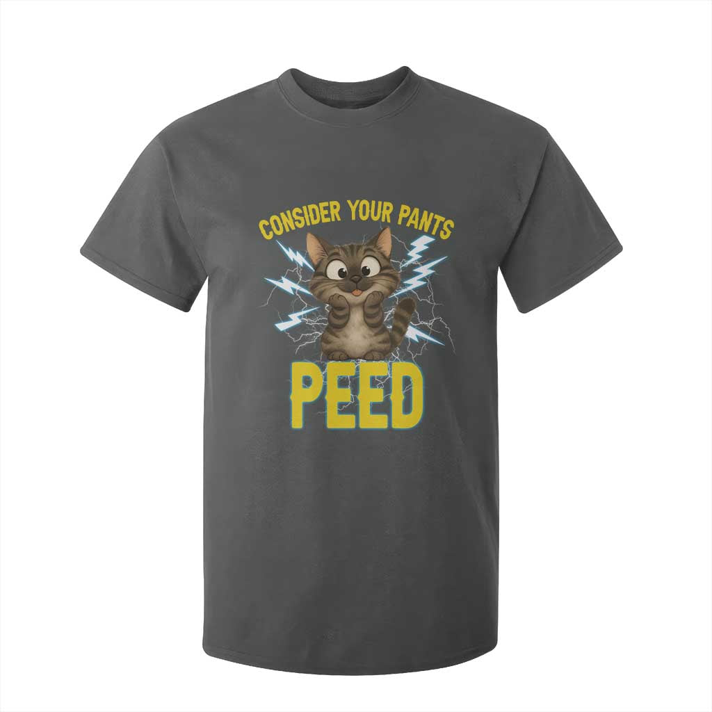 Funny Cat Lover T Shirt For Kid Consider Your Pants Peed Quote TS12 Dark Heather Print Your Wear
