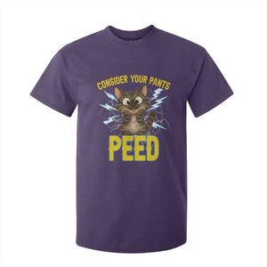 Funny Cat Lover T Shirt For Kid Consider Your Pants Peed Quote TS12 Purple Print Your Wear