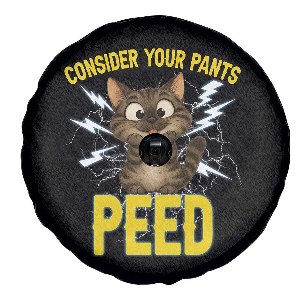 Funny Cat Lover Spare Tire Cover Consider Your Pants Peed Quote TS12 Print Your Wear