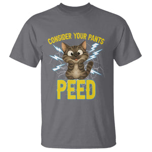 Funny Cat Lover T Shirt Consider Your Pants Peed Quote TS12 Charcoal Print Your Wear
