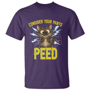 Funny Cat Lover T Shirt Consider Your Pants Peed Quote TS12 Purple Print Your Wear