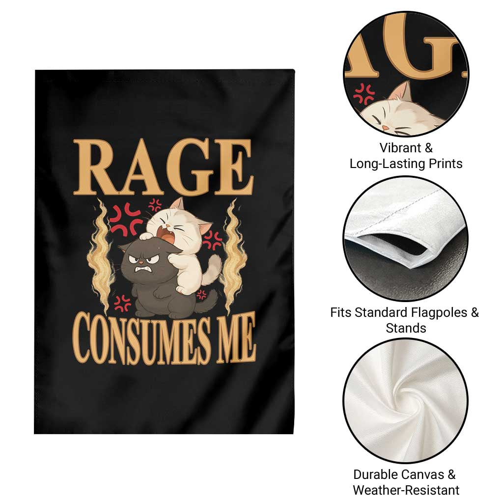 Cute Cat Garden Flag Rage Is Consuming Me TS12 Print Your Wear