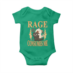Cute Cat Baby Onesie Rage Is Consuming Me TS12 Irish Green Print Your Wear