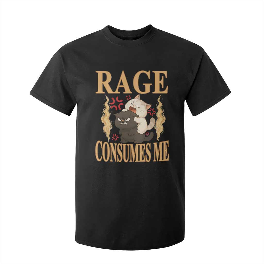Cute Cat T Shirt For Kid Rage Is Consuming Me TS12 Black Print Your Wear