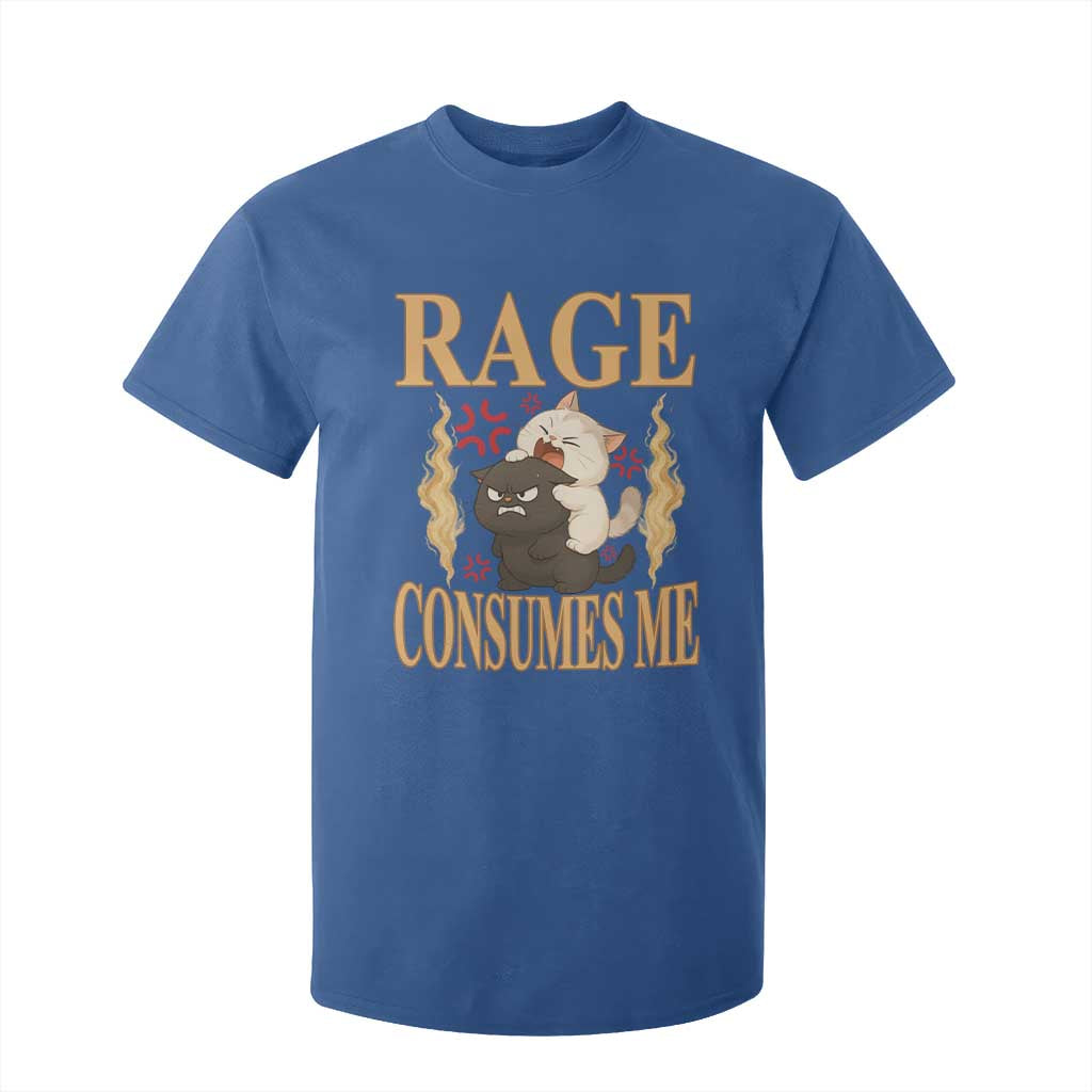 Cute Cat T Shirt For Kid Rage Is Consuming Me TS12 Royal Blue Print Your Wear