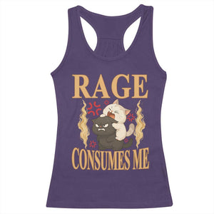 Cute Cat Racerback Tank Top Rage Is Consuming Me TS12 Purple Print Your Wear