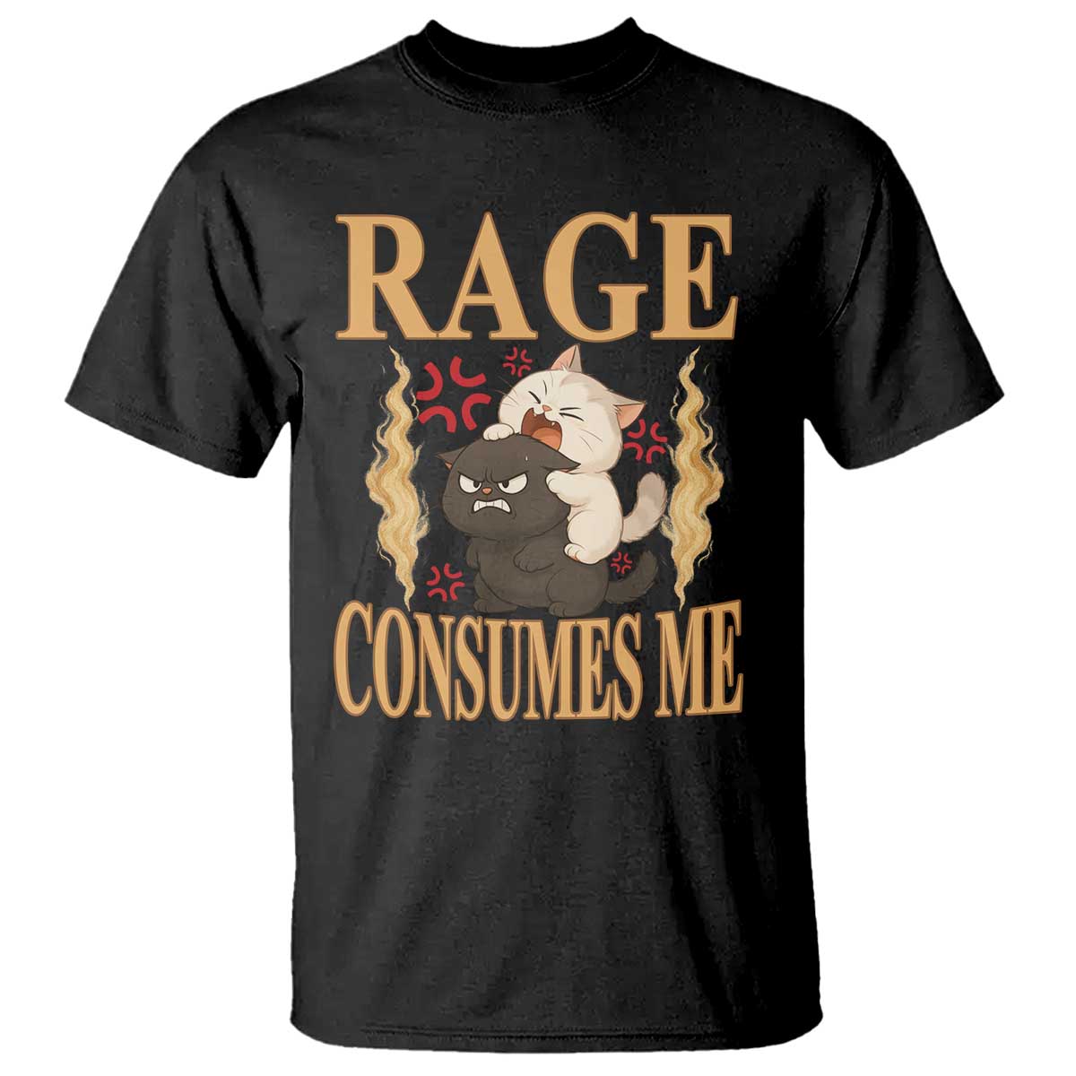 Cute Cat T Shirt Rage Is Consuming Me TS12 Black Print Your Wear