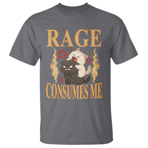 Cute Cat T Shirt Rage Is Consuming Me TS12 Charcoal Print Your Wear