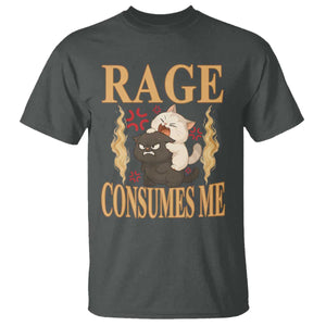 Cute Cat T Shirt Rage Is Consuming Me TS12 Dark Heather Print Your Wear
