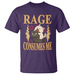 Cute Cat T Shirt Rage Is Consuming Me TS12 Purple Print Your Wear