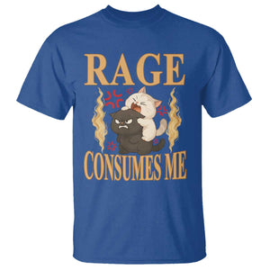 Cute Cat T Shirt Rage Is Consuming Me TS12 Royal Blue Print Your Wear