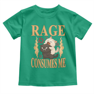 Cute Cat Toddler T Shirt Rage Is Consuming Me TS12 Irish Green Print Your Wear