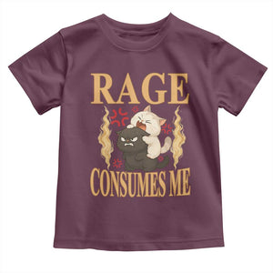 Cute Cat Toddler T Shirt Rage Is Consuming Me TS12 Maroon Print Your Wear