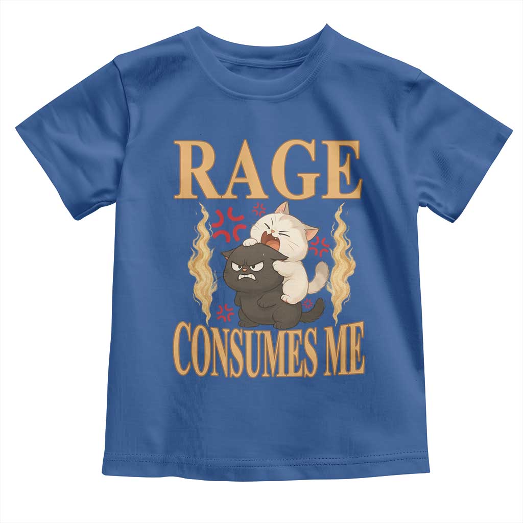 Cute Cat Toddler T Shirt Rage Is Consuming Me TS12 Royal Blue Print Your Wear
