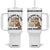 Sarcastic Cat Lover Tumbler With Handle Cats Make Me Feel Less Murdery TS12 One Size: 40 oz White Print Your Wear