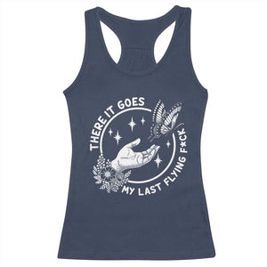 There It Goes My Last Flying F*ck Racerback Tank Top Funny Women Quote TS12 Navy Print Your Wear