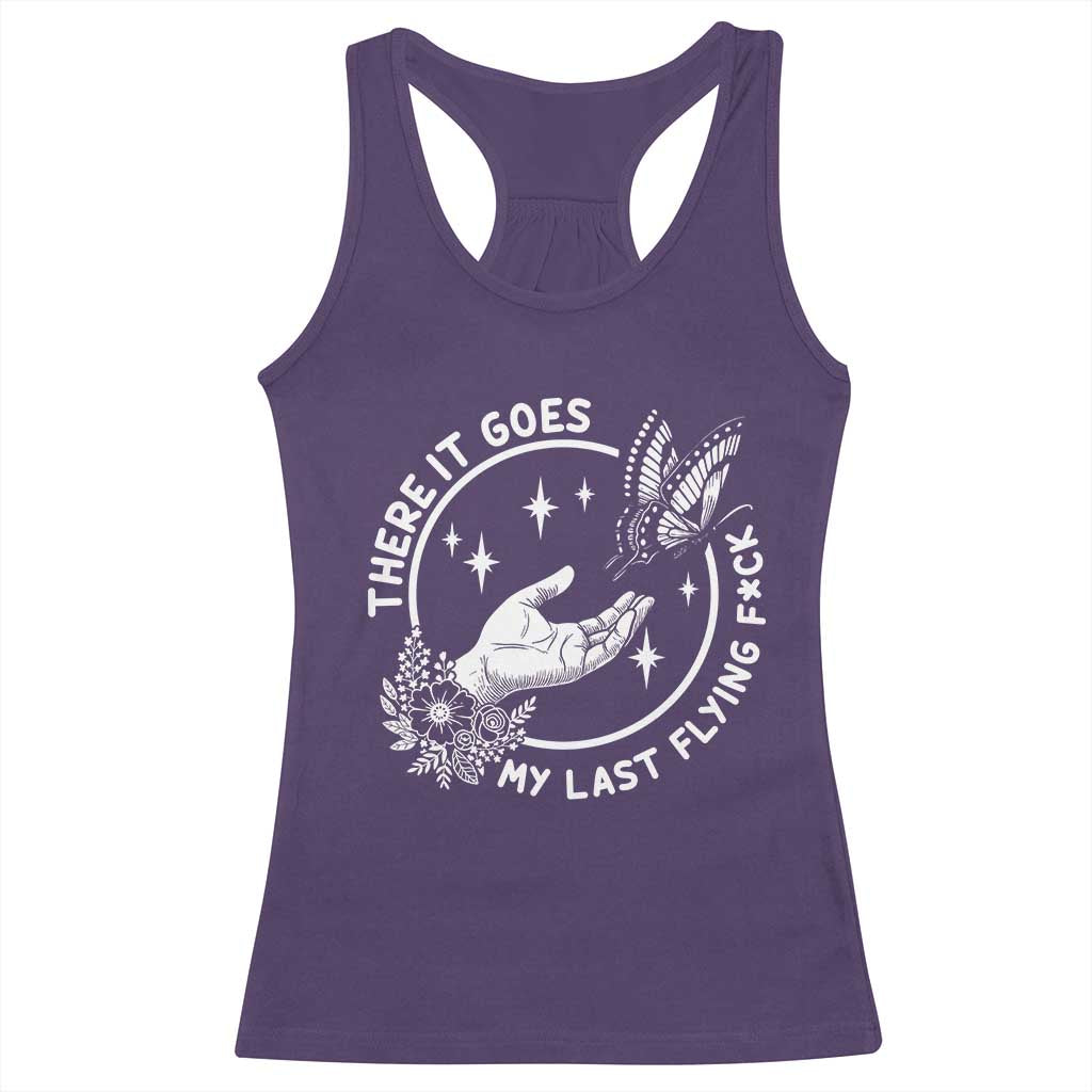 There It Goes My Last Flying F*ck Racerback Tank Top Funny Women Quote TS12 Purple Print Your Wear