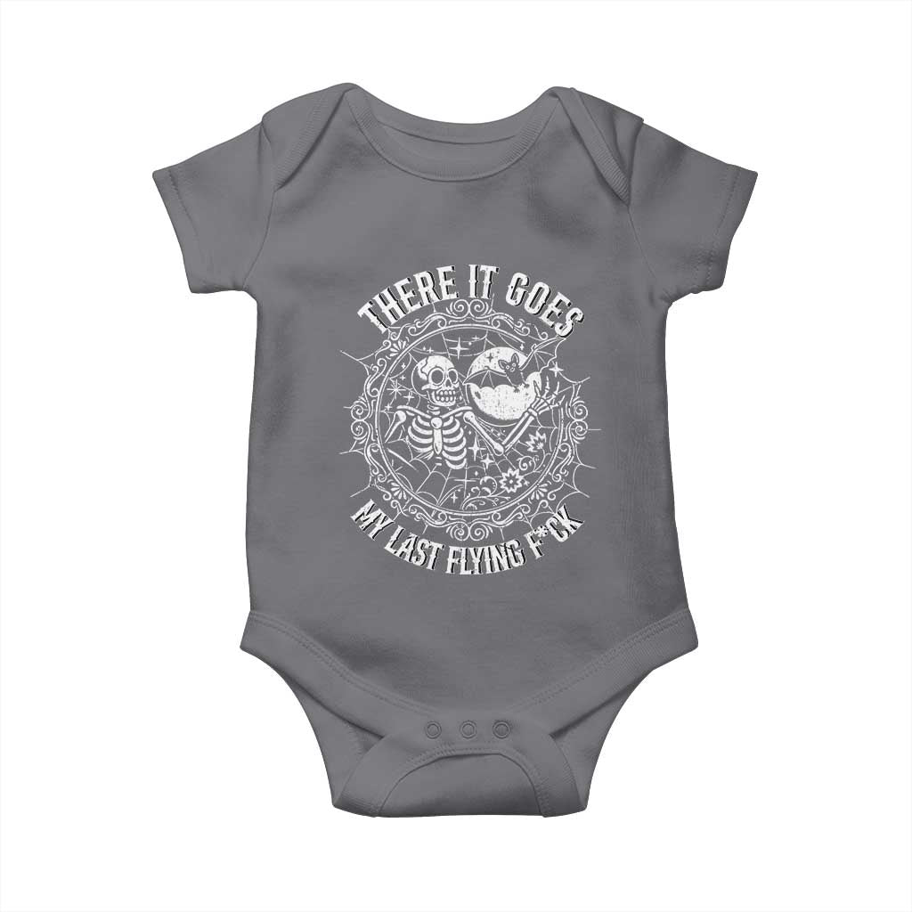 There It Goes My Last Flying F*ck Baby Onesie Funny Skeleton Quote TS12 Charcoal Print Your Wear