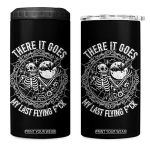 There It Goes My Last Flying F*ck 4 in 1 Can Cooler Tumbler Funny Skeleton Quote TS12 One Size: 16 oz Black Print Your Wear