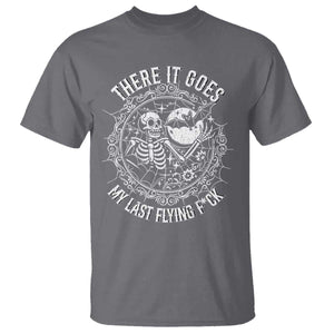 There It Goes My Last Flying F*ck T Shirt Funny Skeleton Quote TS12 Charcoal Print Your Wear