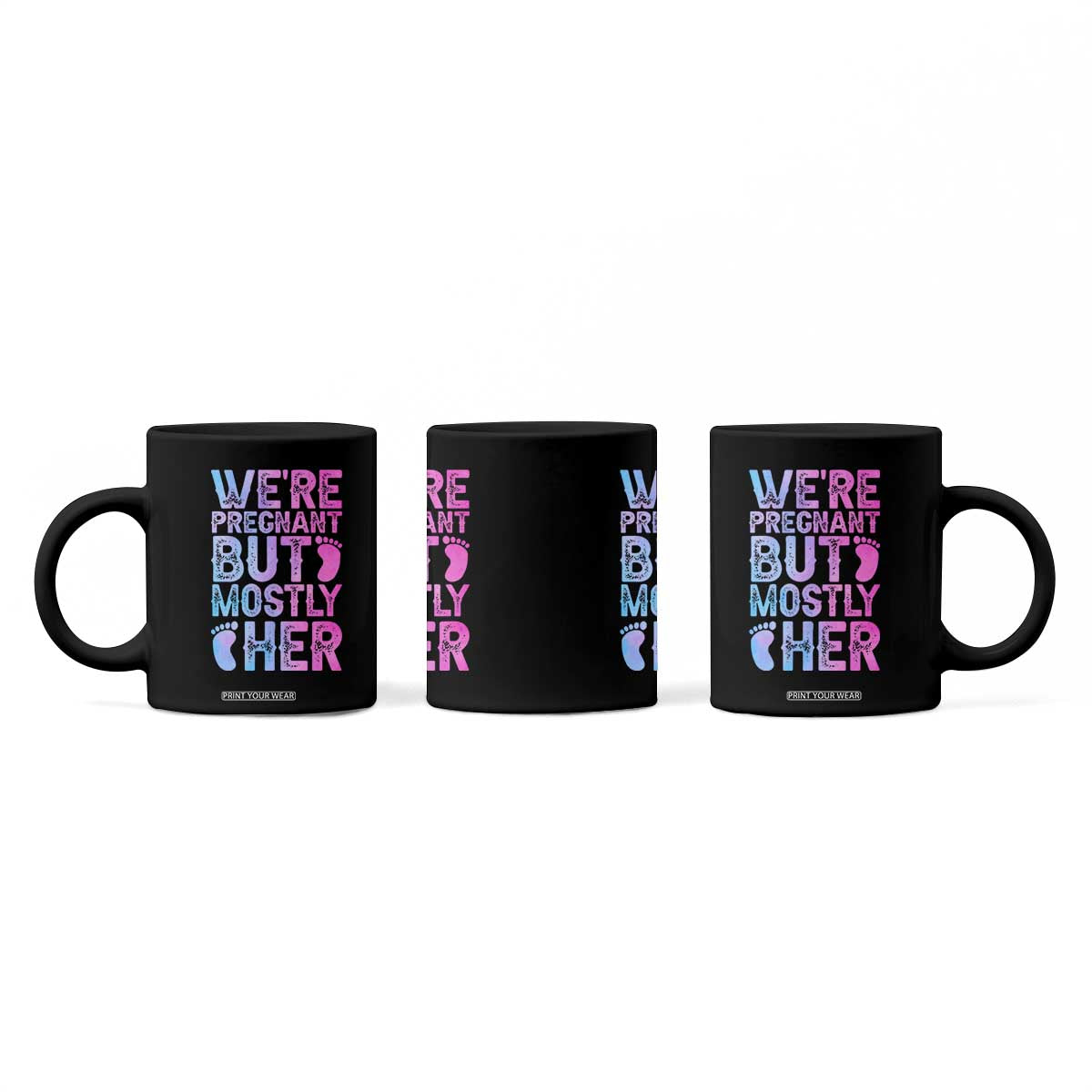 Funny First Time Parents Gift Coffee Mug We Are Pregnant But Mostly Her