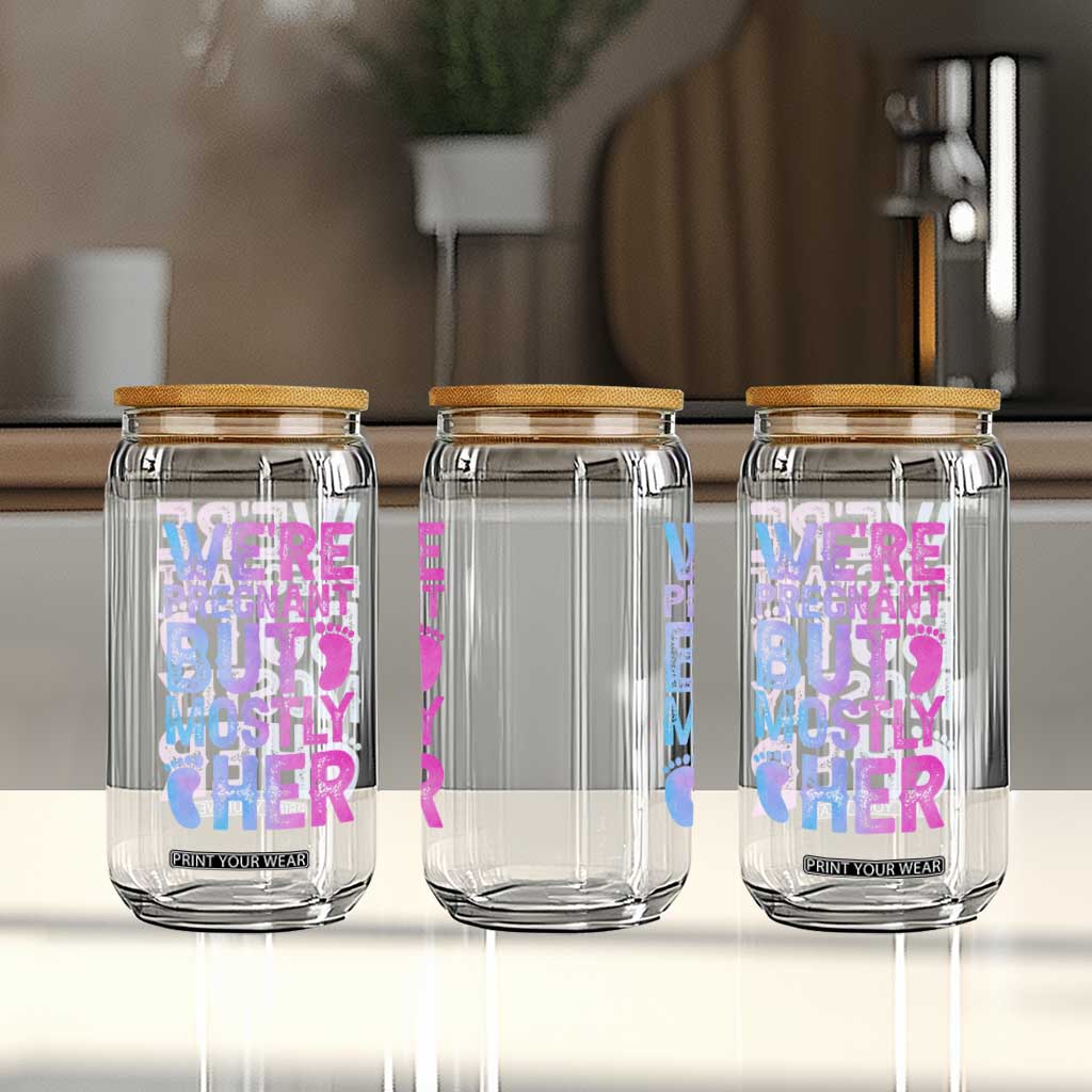 Funny First Time Parents Gift Glass Can We Are Pregnant But Mostly Her