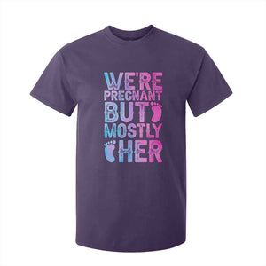 Funny First Time Parents Gift T Shirt For Kid We Are Pregnant But Mostly Her