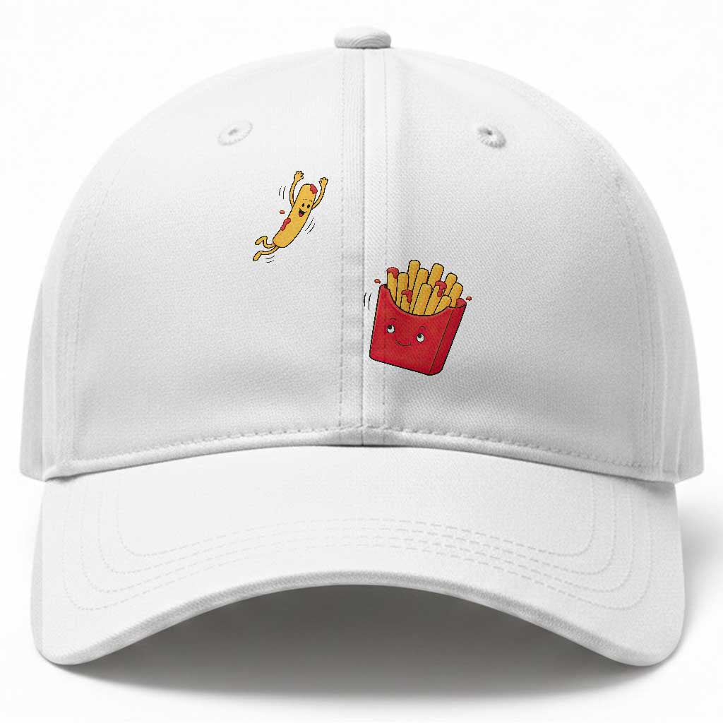 Funny French Fry Jumping Into Fries Box Baseball Cap Fast Food Lover TS12 Print Your Wear